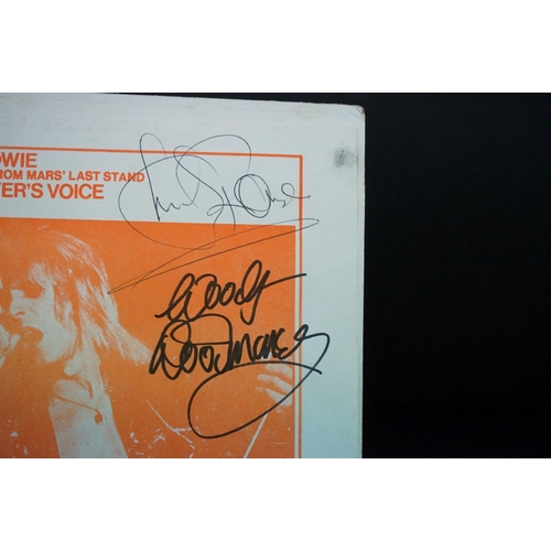 488 - Vinyl Autographs - David Bowie and The Spiders From Mars' Last Stand Live LP from his First Farewell... 