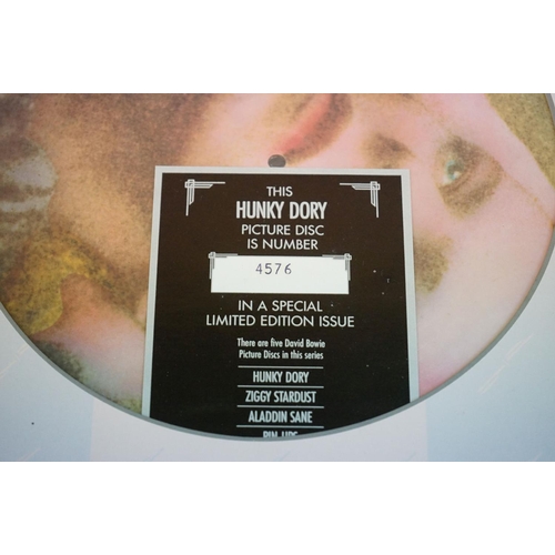 500 - Vinyl - David Bowie 3 x picture discs to include Hunky Dory (RCA – BOPIC 2) No 4576 Sleeve Vg++ Viny... 