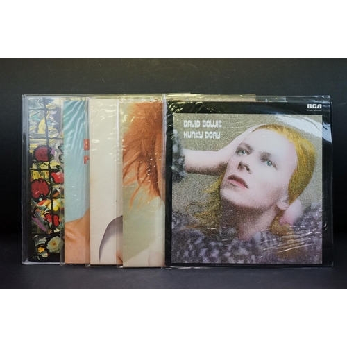 600 - Vinyl - 6 David Bowie LP's to include Hunky Dory (NL 83844) German press with black & silver RCA lab... 