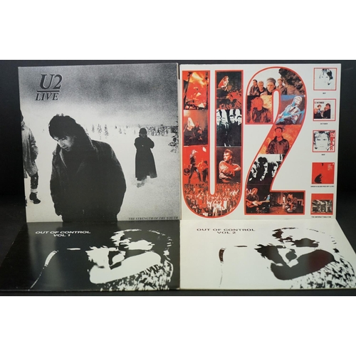 604 - Vinyl - U2 4 LP's to include Out Of Control Vols 1 and 2 Manchester Appollo December 1982 (Basil Rec... 