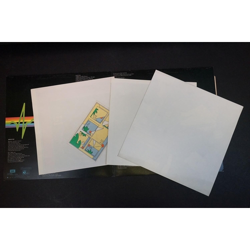 725 - Vinyl - Pink Floyd Dark Side Of The Moon (SHVL 804) x 2 - one with stickered sleeve, one postcard an... 