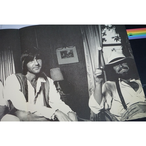 725 - Vinyl - Pink Floyd Dark Side Of The Moon (SHVL 804) x 2 - one with stickered sleeve, one postcard an... 