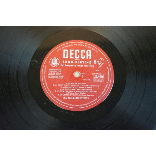 726 - Vinyl - Rolling Stones Self Titled (Decca LK 4605) red unboxed Decca label, matrices side one -1A si... 