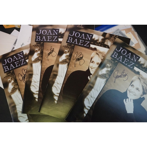 533 - Music memorabilia - Joan Baez, a collection of tour programmes, a few signed, & tickets, together wi... 