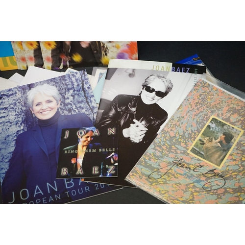 533 - Music memorabilia - Joan Baez, a collection of tour programmes, a few signed, & tickets, together wi... 