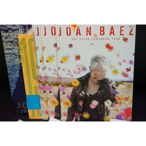 533 - Music memorabilia - Joan Baez, a collection of tour programmes, a few signed, & tickets, together wi... 