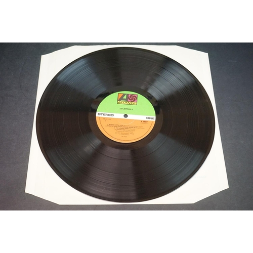 541 - Vinyl - Led Zeppelin TWO (K 40037) green and orange Atlantic label.  Sleeve & Vinyl Vg+