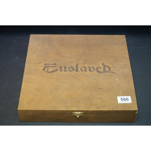 560 - Vinyl - Enslaved The Wooden Box on Viva Hate Records (VHR-45-015).  Incomplete with only 7 records, ... 