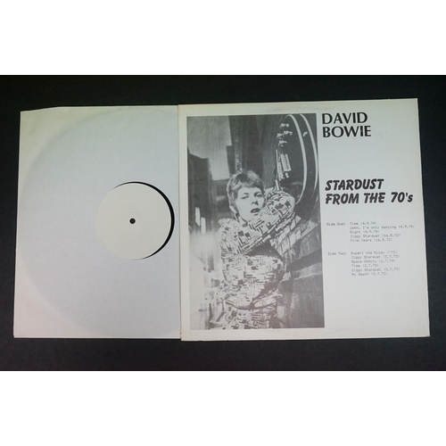 573 - Vinyl - David Bowie, five unofficial release LPs, to include Ziggy 2 (Ruthless Rhymes Ltd) German pr... 