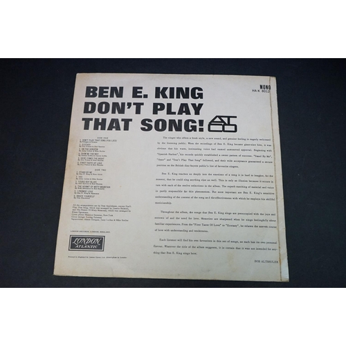 586 - Vinyl - 2 Ben E King LP's to include Songs For Soulful Lovers (HA K 8026) mono, and Don't Play The S... 