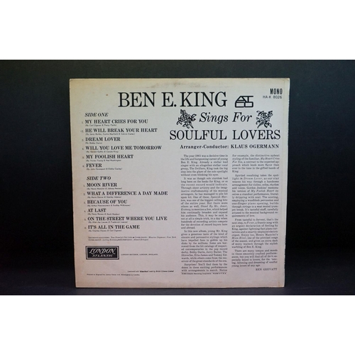 586 - Vinyl - 2 Ben E King LP's to include Songs For Soulful Lovers (HA K 8026) mono, and Don't Play The S... 