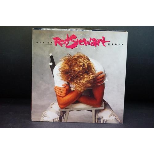 87 - Vinyl - 11 Rod Stewart LP's plus a 10 inch EP to include Unplugged, Vagabond Heart, Blondes Have Mor... 