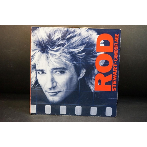 87 - Vinyl - 11 Rod Stewart LP's plus a 10 inch EP to include Unplugged, Vagabond Heart, Blondes Have Mor... 