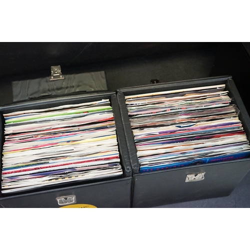 705 - Vinyl - Pop collection of over 350 7 inch singles mainly from the 70's and 80's in 6 vintage record ... 