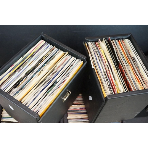 705 - Vinyl - Pop collection of over 350 7 inch singles mainly from the 70's and 80's in 6 vintage record ... 