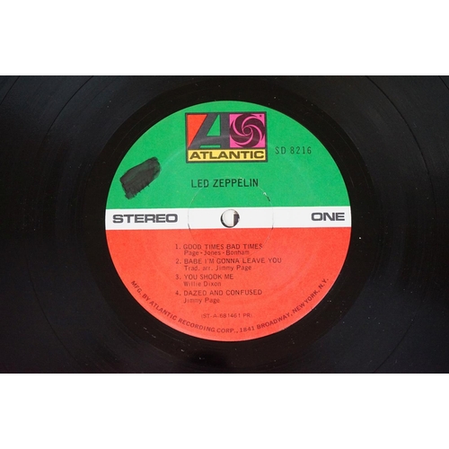 181 - Vinyl - 5 Led Zeppelin LPs to include One (SD 8216) US pressing with Atlantic / ATCO advertising inn... 