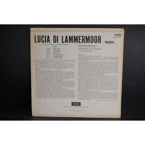 400 - Vinyl - Classical / Opera Highlights Lucia Di Lammermoor Decca SXL 2315 wide band ED1.  Sleeve Vg, V... 