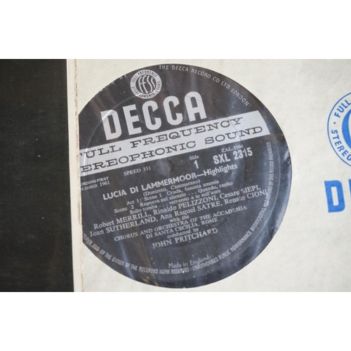 411 - Vinyl - Opera collection of 4 LP's including 2 x Decca stereo wideband ED1's to include SXL 2315 (ED... 