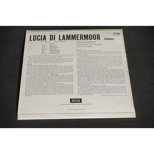 430 - Vinyl - Classical Highlights Lucia Di Lammermoor Decca SXL 2315 wide band ED1.  Sleeve & Vinyl Ex