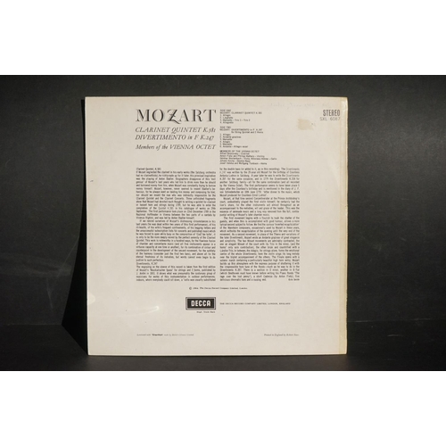 432 - Vinyl - Classical Mozart Clarinet Quintet / Divertimento K247 Decca SXL 6087 wide band ED1.  Sleeve ... 