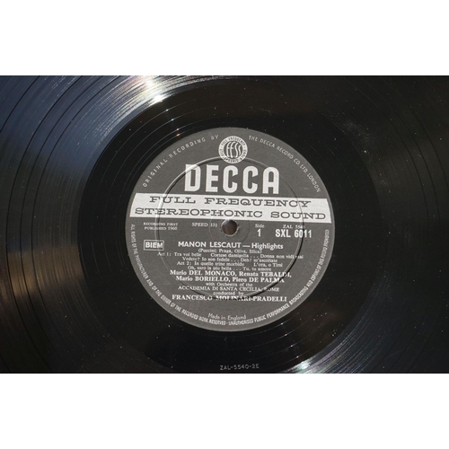 434 - Vinyl - Classical Puccini Manon Lescaut Decca SXL 6011 wide band ED1.  Sleeve & Vinyl Ex+