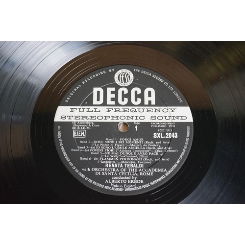 438 - Vinyl - Classical / Opera Renata Tebaldi Operatic Recital Decca SXL 2043 wide band ED1.  Sleeve Vg, ... 