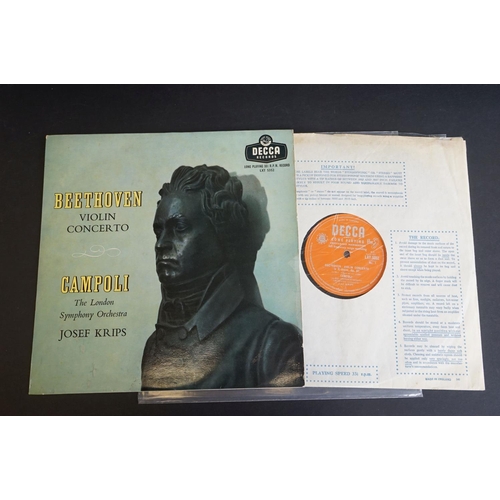 443 - Vinyl - Classical collection of 10 Decca Campoli records to include LX 3001, LX 3115, LW 5306, LXT 2... 