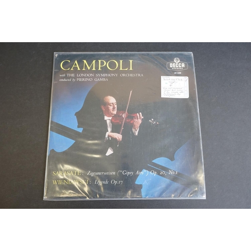 443 - Vinyl - Classical collection of 10 Decca Campoli records to include LX 3001, LX 3115, LW 5306, LXT 2... 