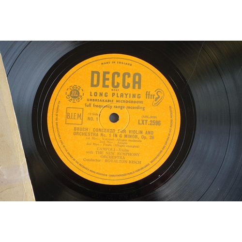 443 - Vinyl - Classical collection of 10 Decca Campoli records to include LX 3001, LX 3115, LW 5306, LXT 2... 