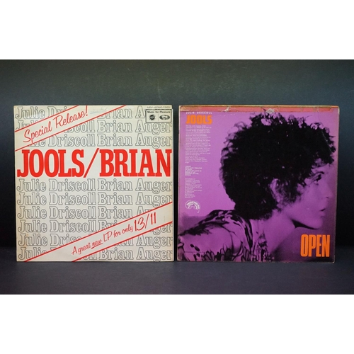 634 - Vinyl - Julie Driscoll & Brian Auger 2 LP's to include Open (Marmalade 608002) sleeve has tape repai... 