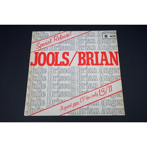 634 - Vinyl - Julie Driscoll & Brian Auger 2 LP's to include Open (Marmalade 608002) sleeve has tape repai... 