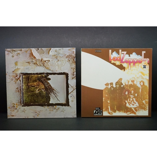 635 - Vinyl - Led Zeppelin two LP's to include Two (K40037) and Four Symbols (K 50008) both with green and... 