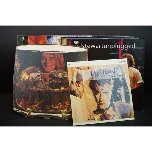 87 - Vinyl - 11 Rod Stewart LP's plus a 10 inch EP to include Unplugged, Vagabond Heart, Blondes Have Mor... 