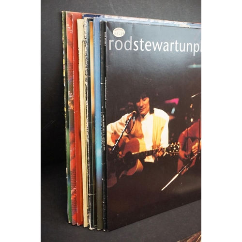 87 - Vinyl - 11 Rod Stewart LP's plus a 10 inch EP to include Unplugged, Vagabond Heart, Blondes Have Mor... 