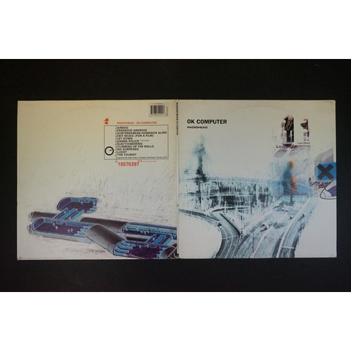 153 - Vinyl - Two Radiohead LPs to include OK Computer 2 LP 8552291 (sleeve white areas a little grubby) a... 