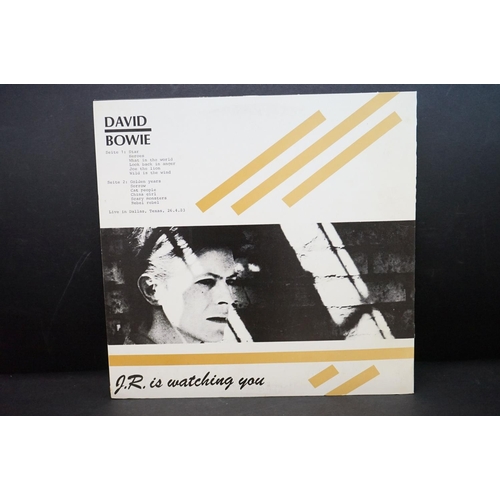 503 - Vinyl - David Bowie JR Is Watching You LP Live in Dallas, Texas, 26.4.83, white label, sleeve vg+, v... 