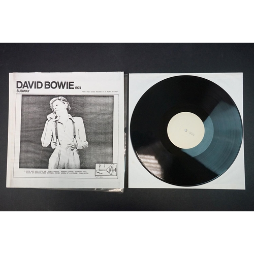 504 - Vinyl - Five David Bowie private pressing LPs to include October 20th 1972 at Santa Monica, David Bo... 