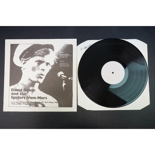 516 - Vinyl - Four David Bowie private press LPs to include My Radio Sweetheart Ziggy 1, Ziggy 2, Live at ... 