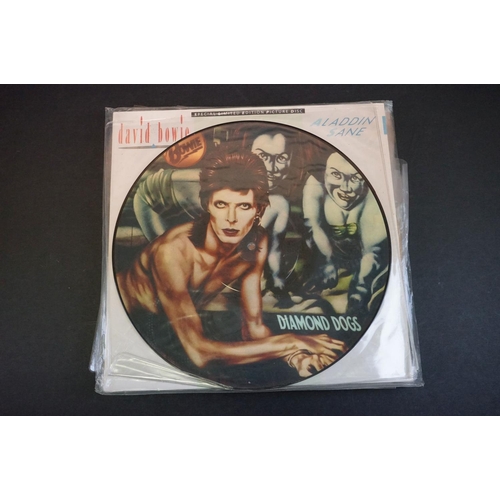 517 - Vinyl - 11 David Bowie picture discs to include 2 x Ziggy Stardust, Aladdin Sane, Danish Interview, ... 