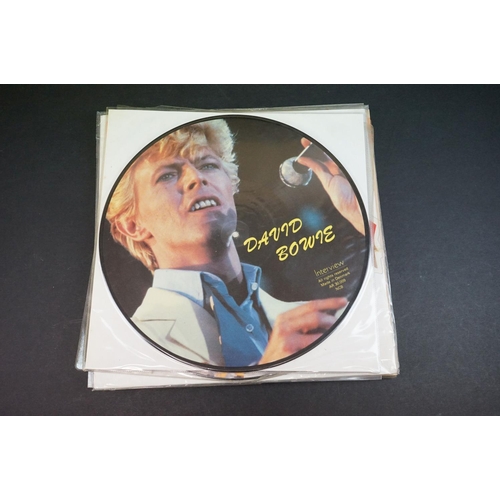 517 - Vinyl - 11 David Bowie picture discs to include 2 x Ziggy Stardust, Aladdin Sane, Danish Interview, ... 