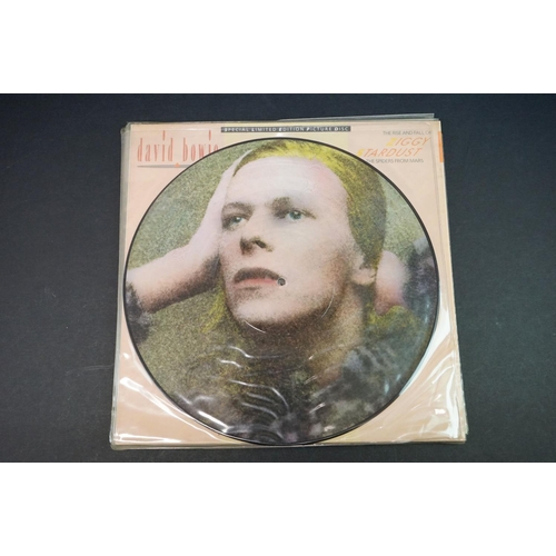 517 - Vinyl - 11 David Bowie picture discs to include 2 x Ziggy Stardust, Aladdin Sane, Danish Interview, ... 