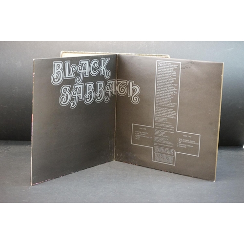 775 - Vinyl - 7 Black Sabbath LP's on Vertigo to include Self Titled x 2 (V06), Paranoid x 4, and Vol 4.  ... 