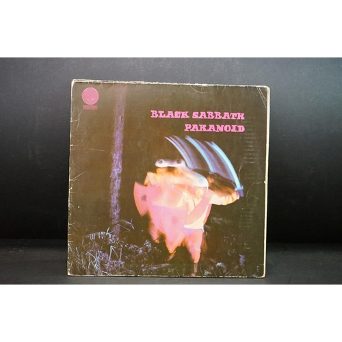 775 - Vinyl - 7 Black Sabbath LP's on Vertigo to include Self Titled x 2 (V06), Paranoid x 4, and Vol 4.  ... 