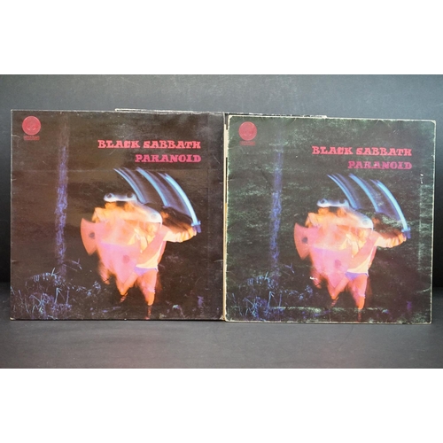 775 - Vinyl - 7 Black Sabbath LP's on Vertigo to include Self Titled x 2 (V06), Paranoid x 4, and Vol 4.  ... 