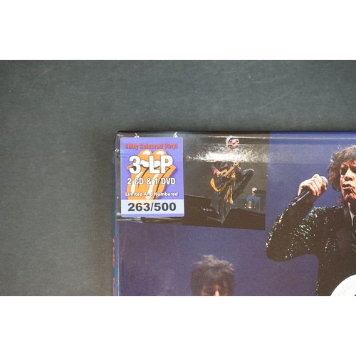 750 - Vinyl - The Rolling Stones limited edition box set Glastonbury 2013, numbered 263/500, red vinyl, sl... 