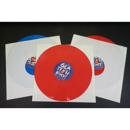 750 - Vinyl - The Rolling Stones limited edition box set Glastonbury 2013, numbered 263/500, red vinyl, sl... 