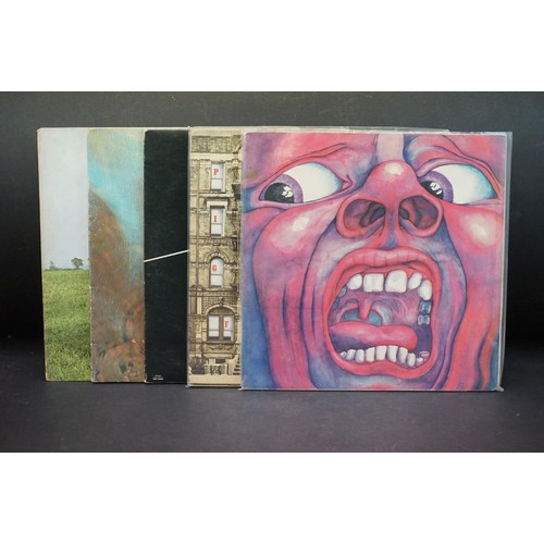 752 - Vinyl - Five LPs to include King Crimson In The Court ILPS9111, 3 x Pink Flloyd (Meddle, Atom Heart ... 