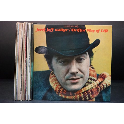 455 - Vinyl - Folk / Acid Folk - 20 rare, mainly private pressing albums including: Jerry Jeff Walker, Tir... 