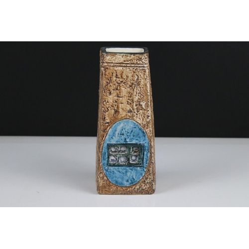 1 - Troika Coffin Vase marked Troika and initialled AB to base, 17cms high