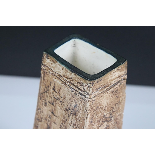 1 - Troika Coffin Vase marked Troika and initialled AB to base, 17cms high